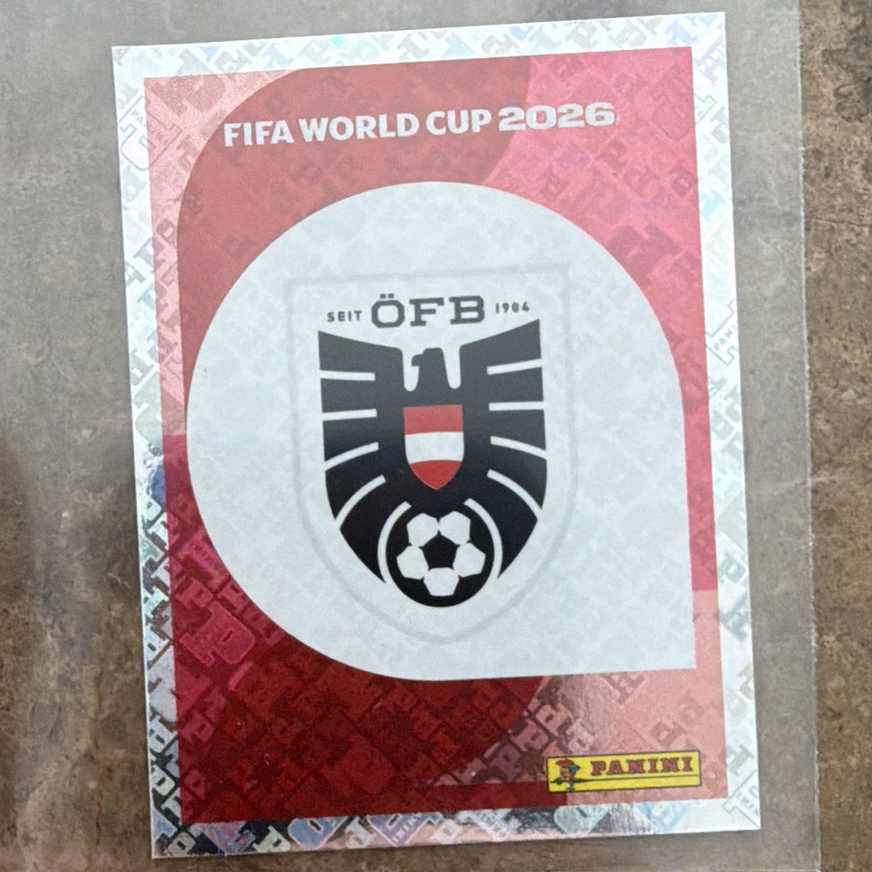 Panini FIFA World Cup 2026 Austria Team Crest/Logo Sticker AUT 1
