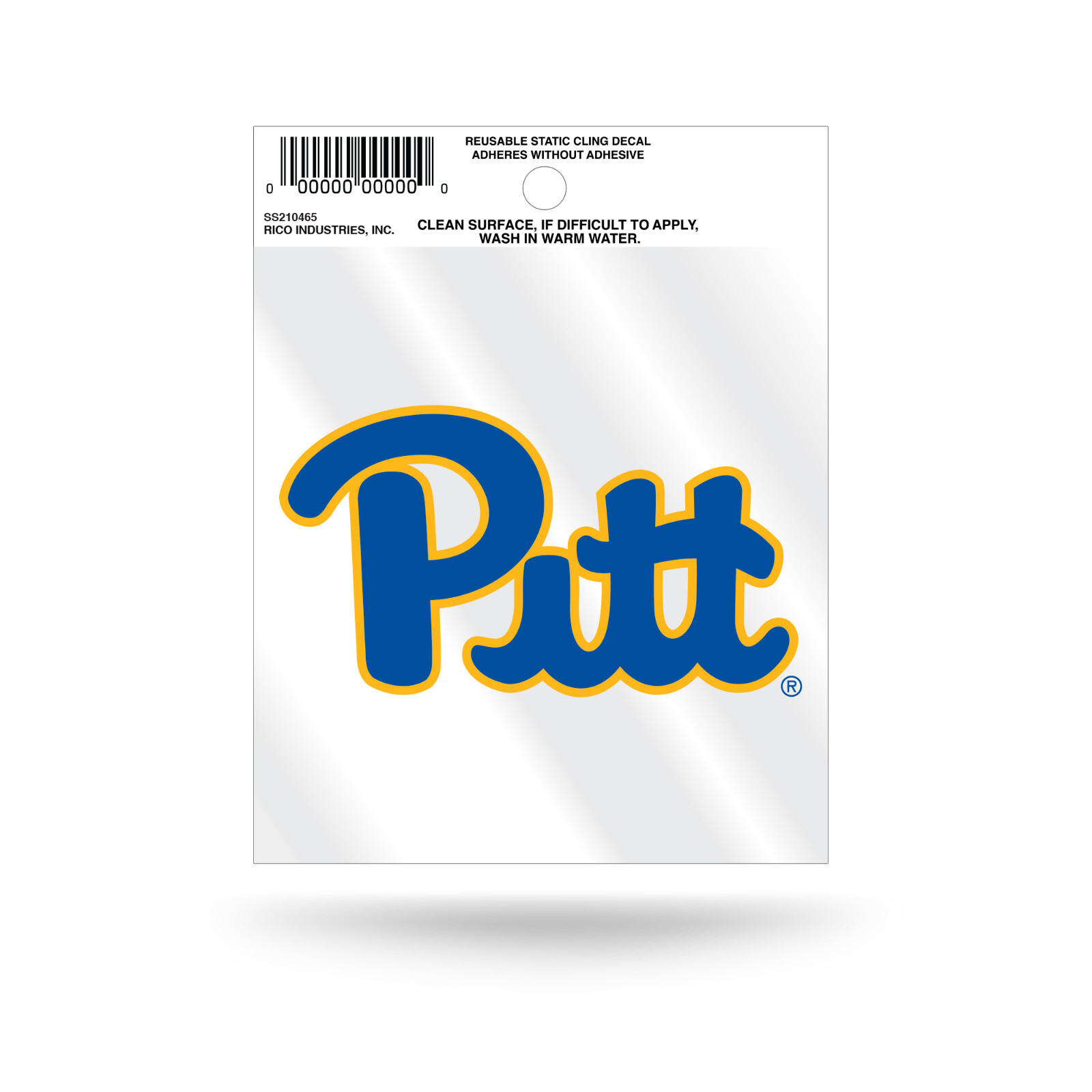 Pitt Panthers NEW Logo Static Cling Sticker NEW!! Window or Car! 3×4 Inches