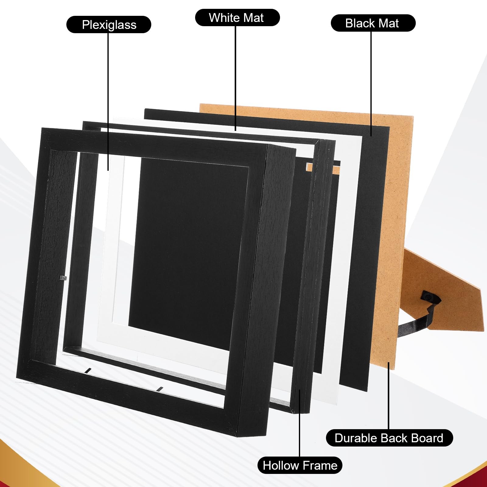 Premium Medal Frame Display Case – A4 Black Wooden Medal Display Frame for Si…