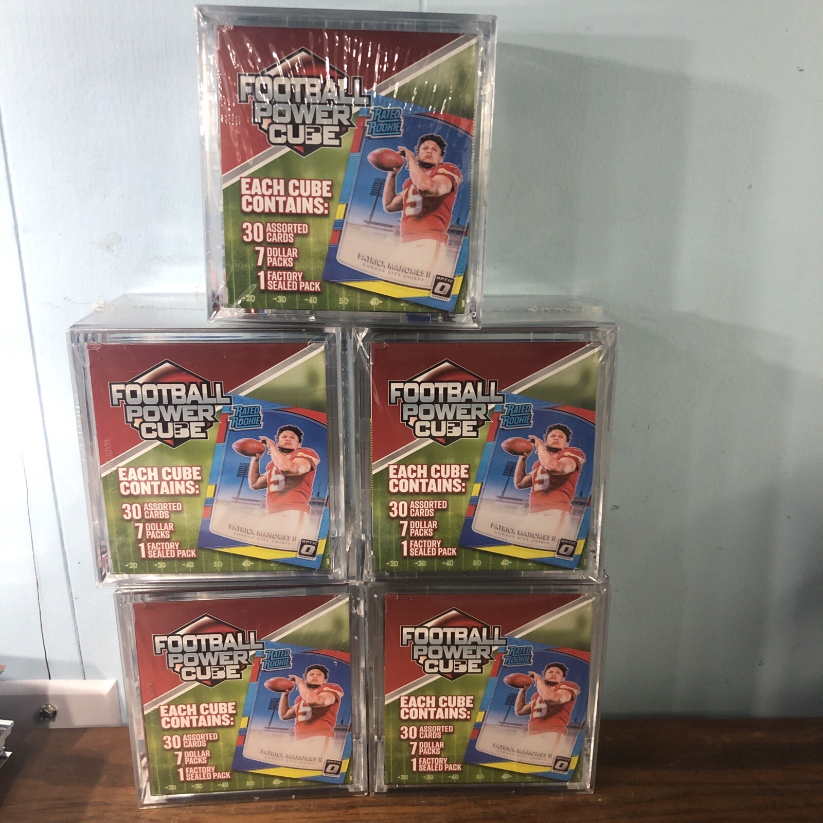 2025 NFL MJ Holdings Football Power Cube Sports Trading Cards NEW SEALED!