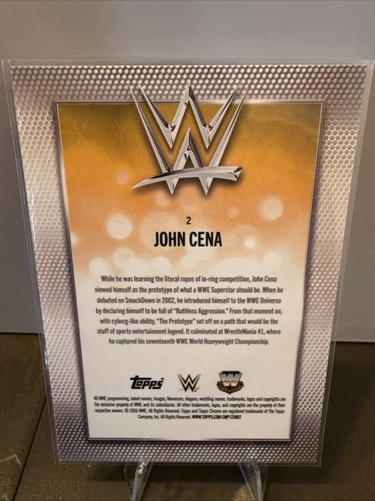 2026 Topps Chrome WWE – Base #2 JOHN CENA LEGENDS