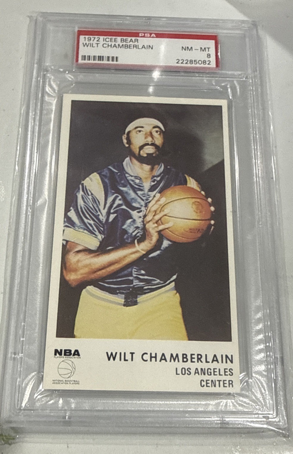 1972 Icee Bear Wilt Chamberlain PSA 8