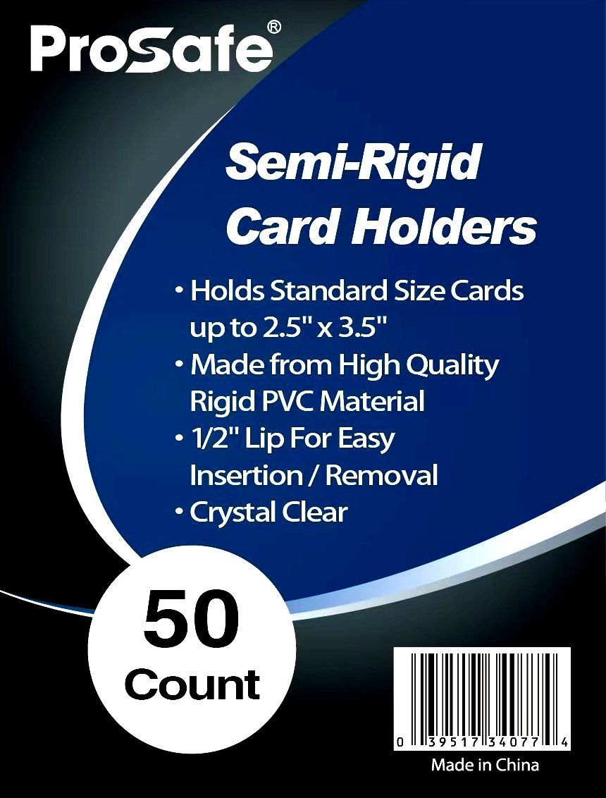 1000 PRO SAFE Regular Size Semi-rigid Card Holders – Wholesale – Free Shipping