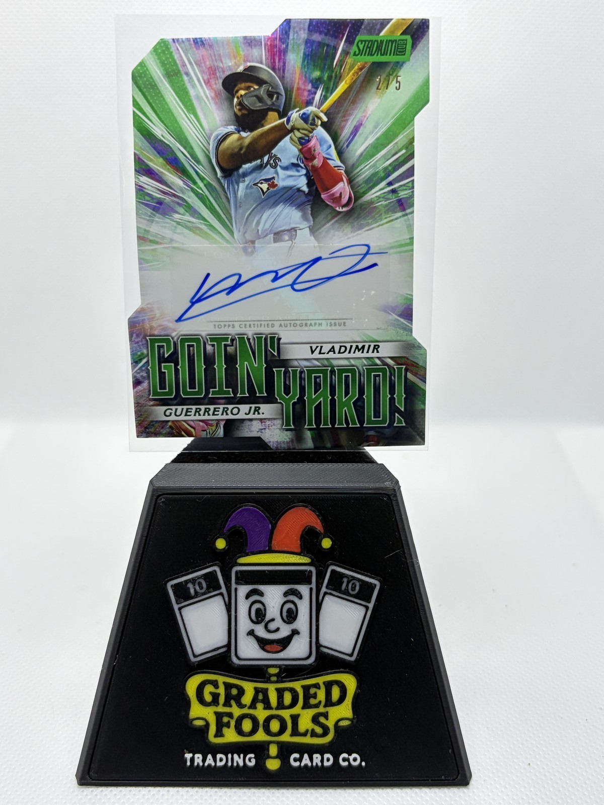 2025 Topps Stadium Club #GYA-VG – Vladimir Guerrero Jr. – Goin Yard Auto 2/5
