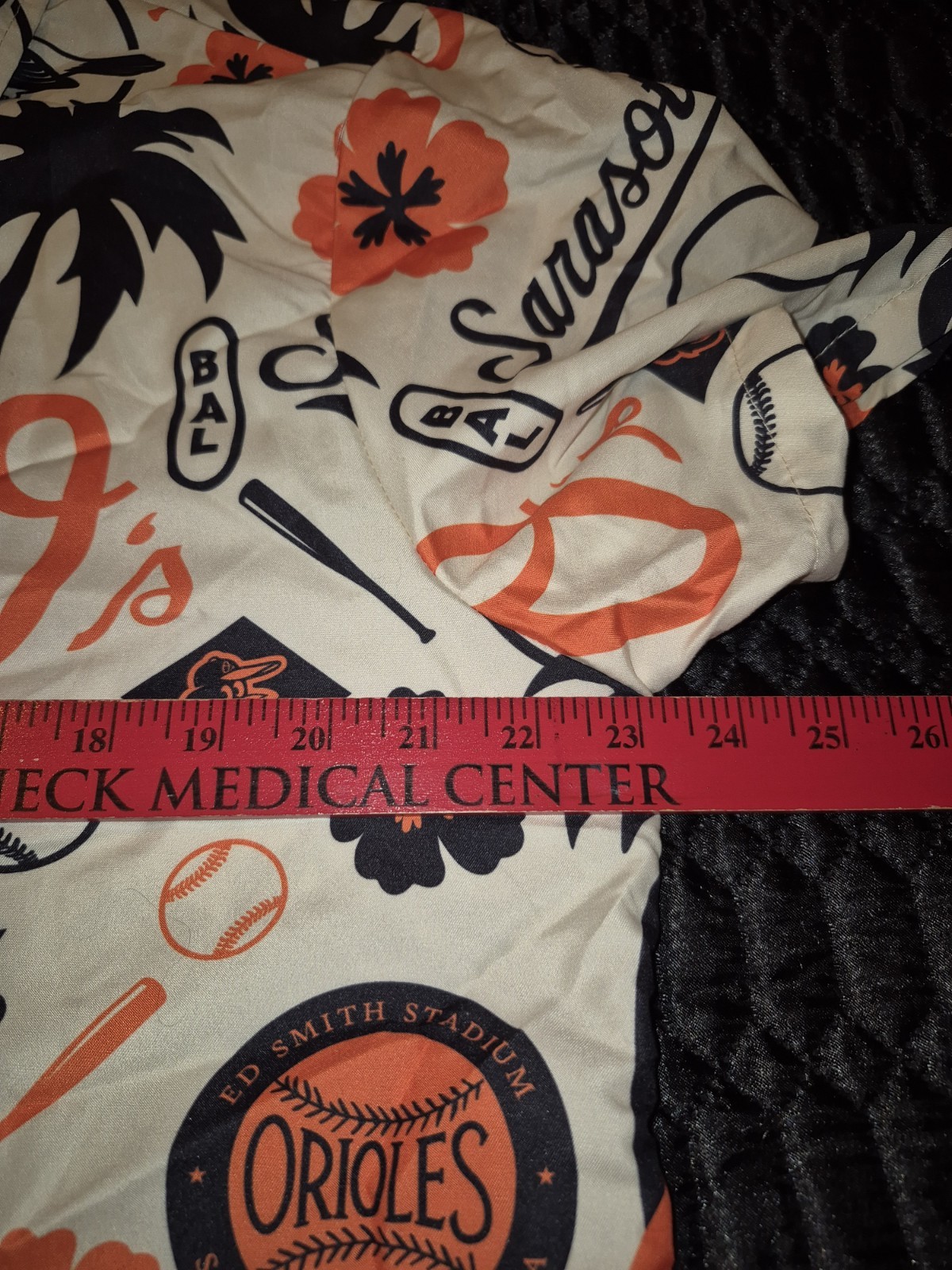 BALTIMORE ORIOLES SPRING TRAINING HAWAIIAN SHIRT, SIZE XL
