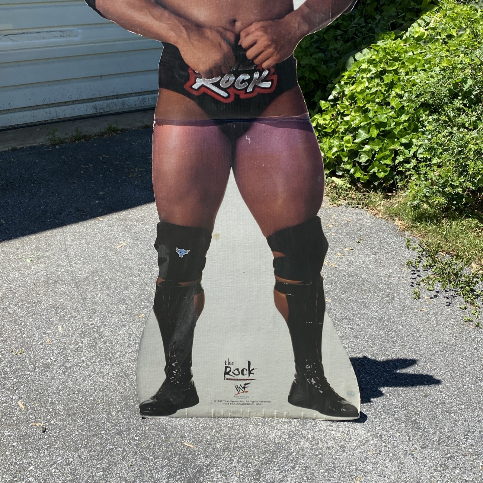 1999 DWAYNE THE ROCK JOHNSON WWE WRESTLING STANDUP STANDEE LIFE SIZE 74″ TALL