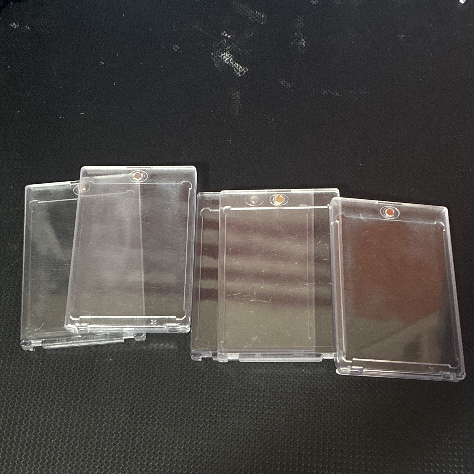 5 Clear Plastic Magnetic Card Holders, Standard Size, 35pt Thickness