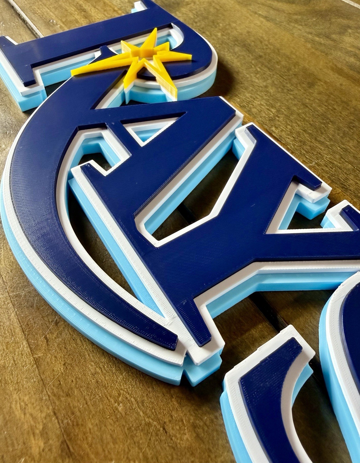 Tampa Bay Rays 3D Logo Sign – MLB Baseball Wall Art Fan Cave Shelf Decor