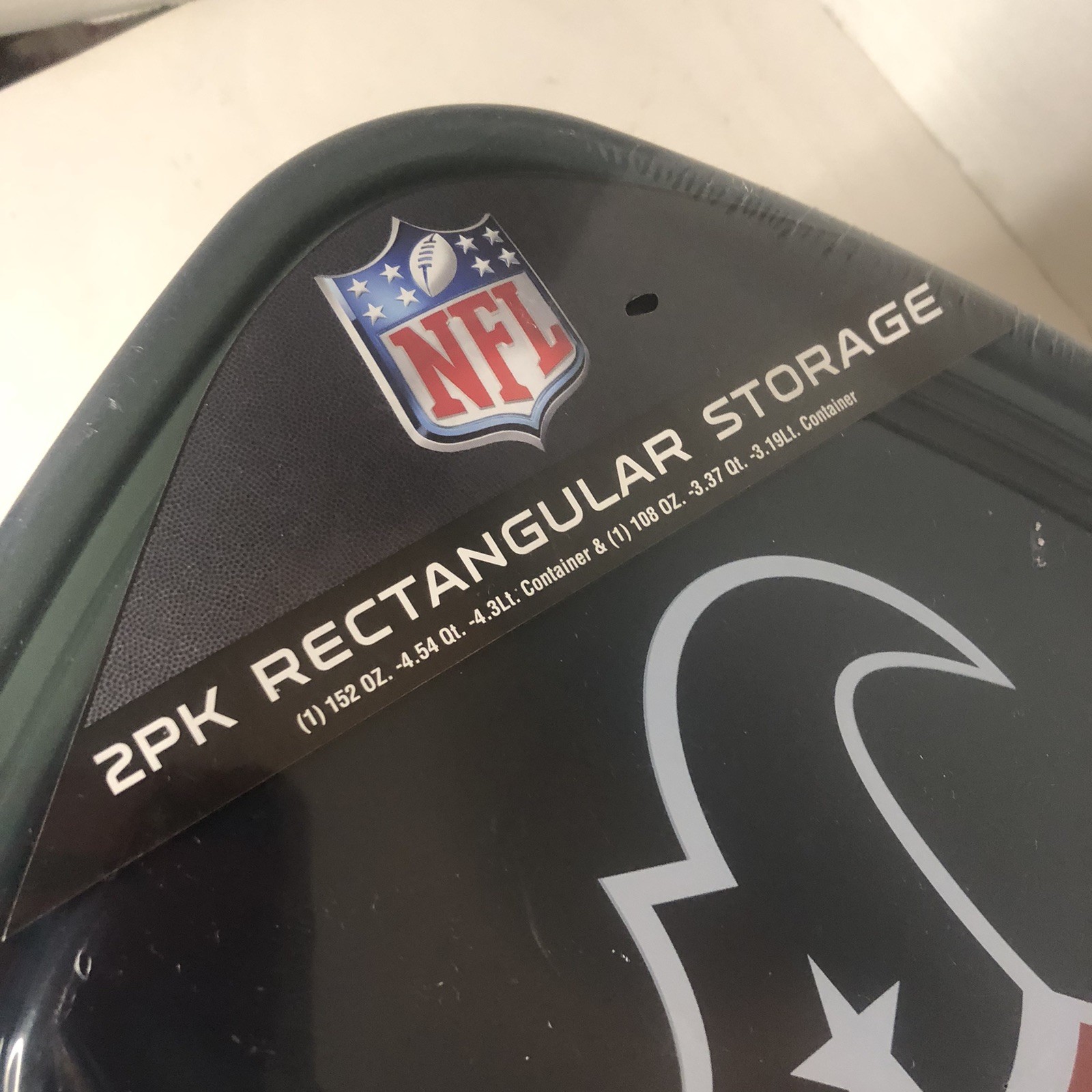 NFL Houston Texans Rectangular Storage MRL Sports Food Gadgets Tailgate New!