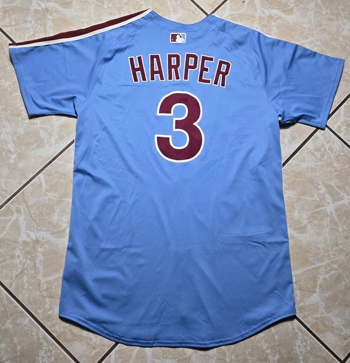 Nike Bryce Harper Philadelphia Phillies Elite Powder Blue MLB Jersey 48 $375