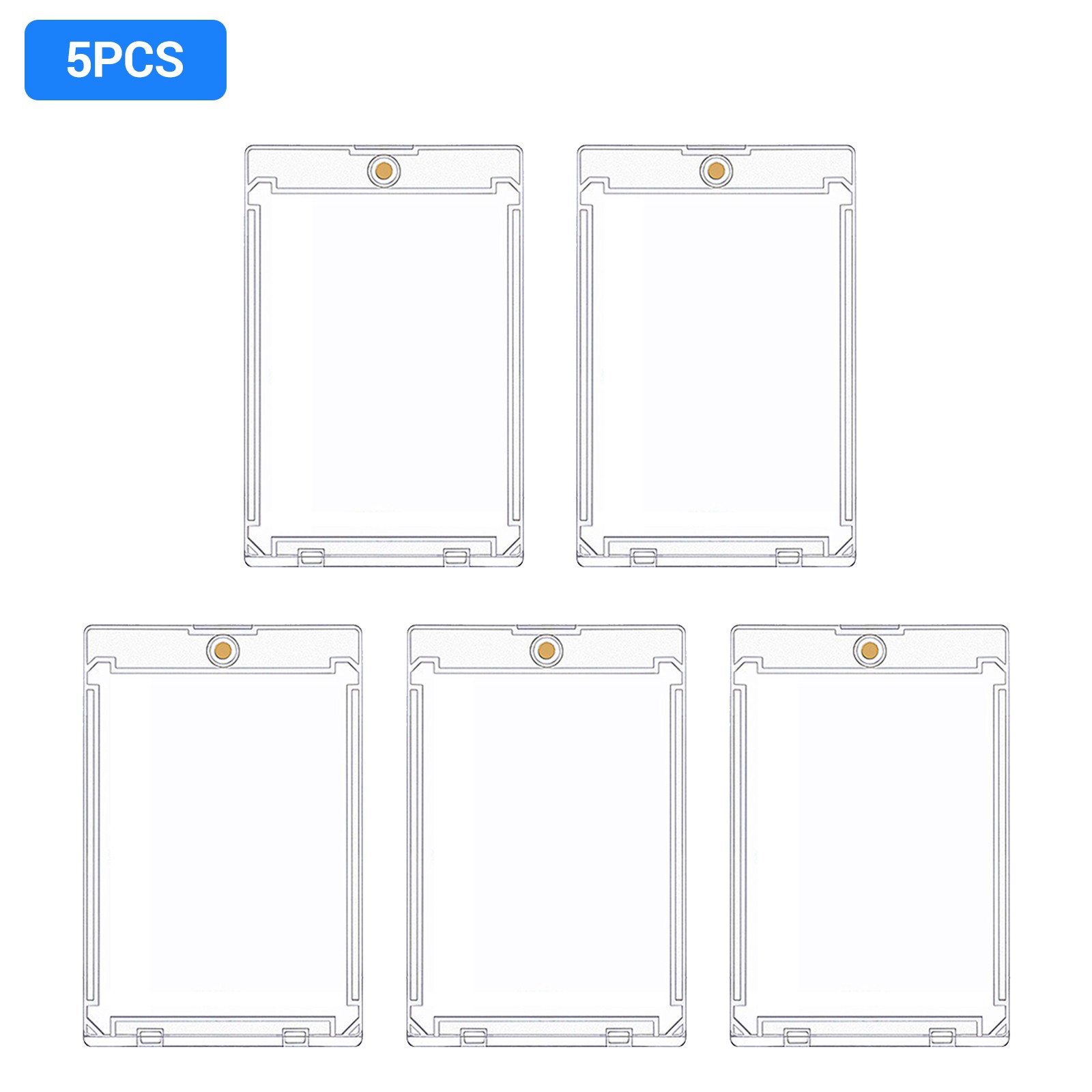 5PACK 100PT Magnetic Card Holders UV Protection for Sport Football Trading Cards