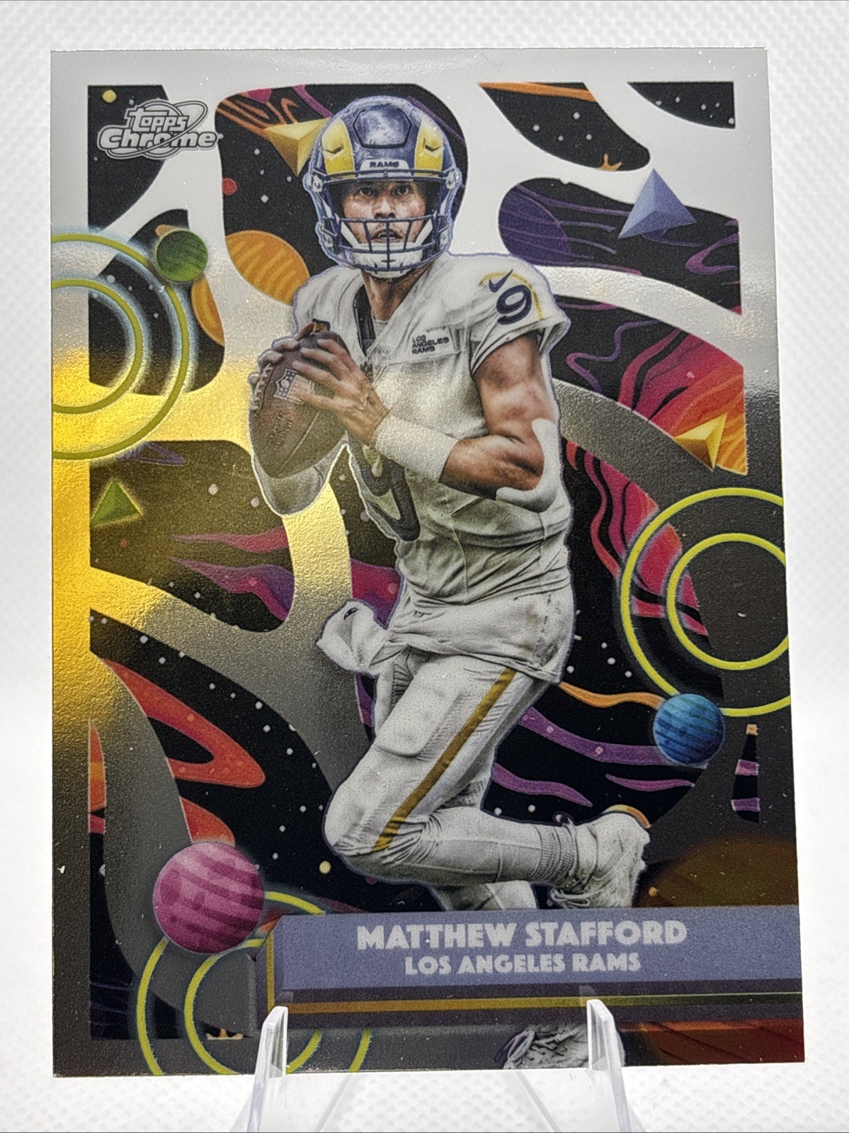 Topps Chrome COSMIC 2025 Matthew Stafford Los Angeles Rams Base Set #56 NFL Card