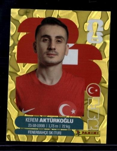 2026 Panini World Cup Sticker Collection Kerem Akturkoglu Turkiye Gold Crumple