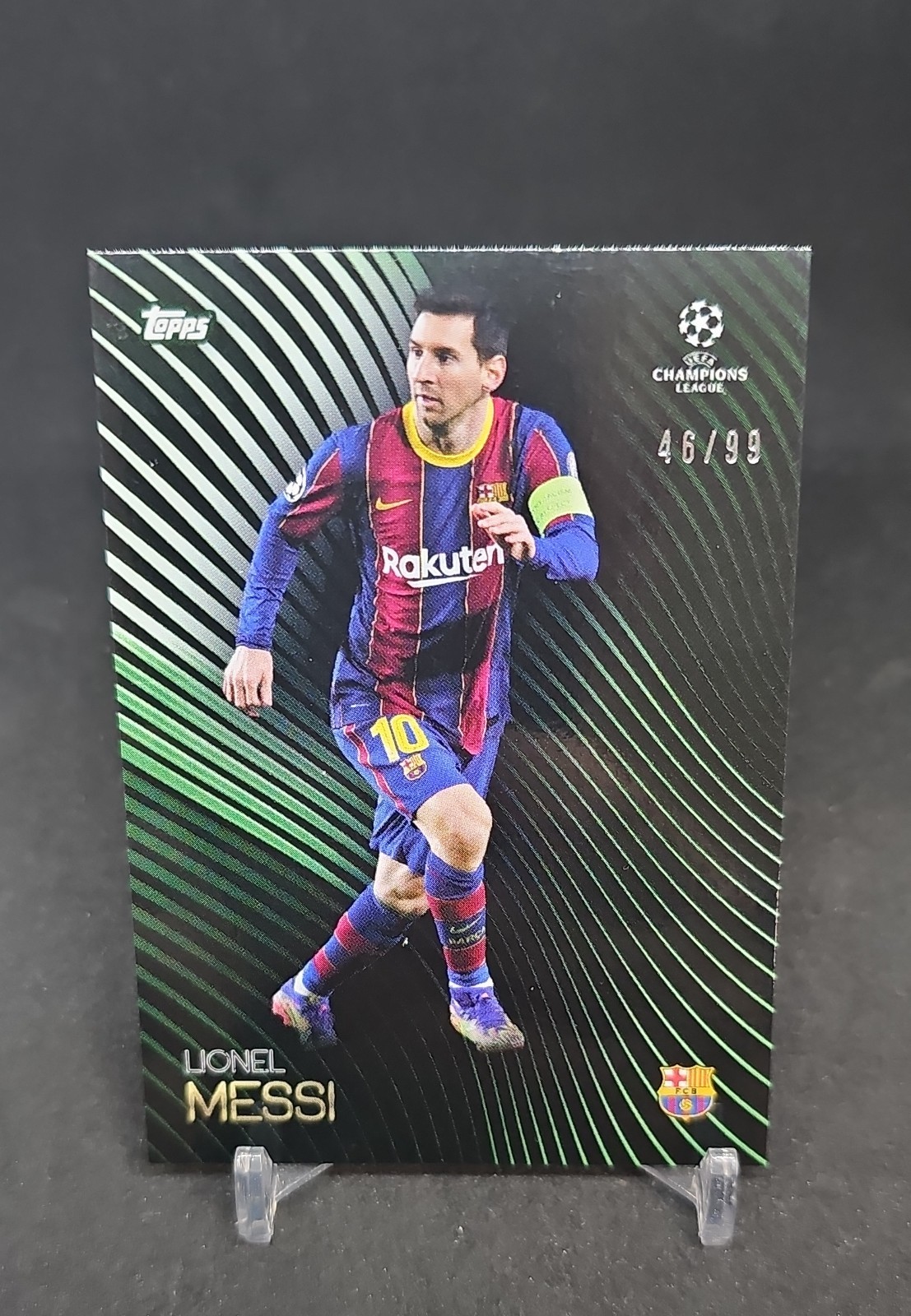2020-21 Topps On Demand UCL Knockout – Lionel Messi Green 39/99