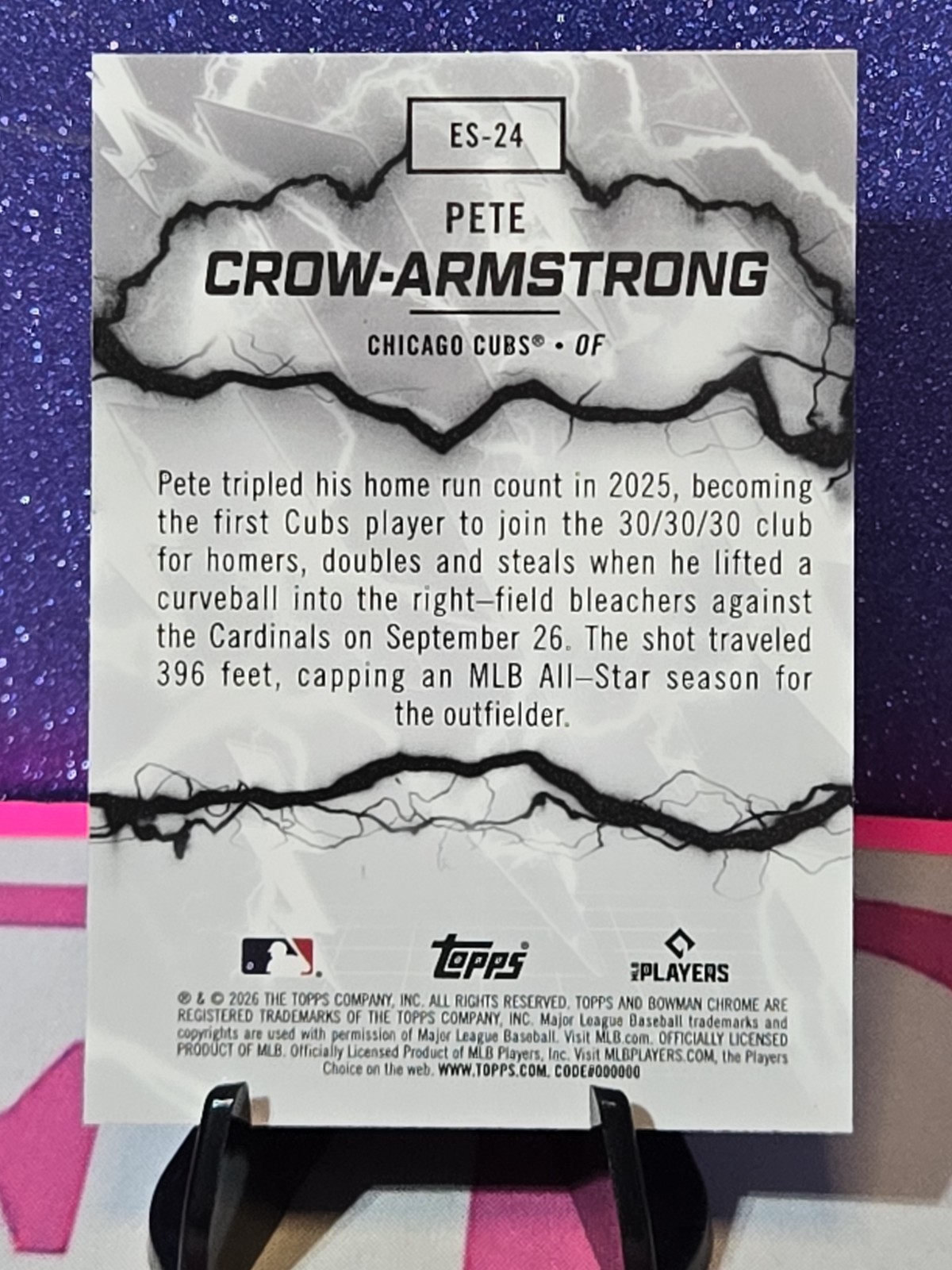 Topps Pete Crow-Armstrong Cubs 2026 Bowman Chrome Electric Sluggers ES-24