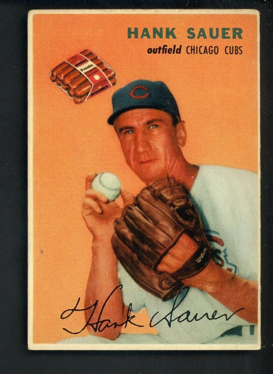 SOLID GOOD+ HANK SAUER 1954 WILSON FRANKS SOLID VINTAGE TOUGH ISSUE *TPHLC-5034