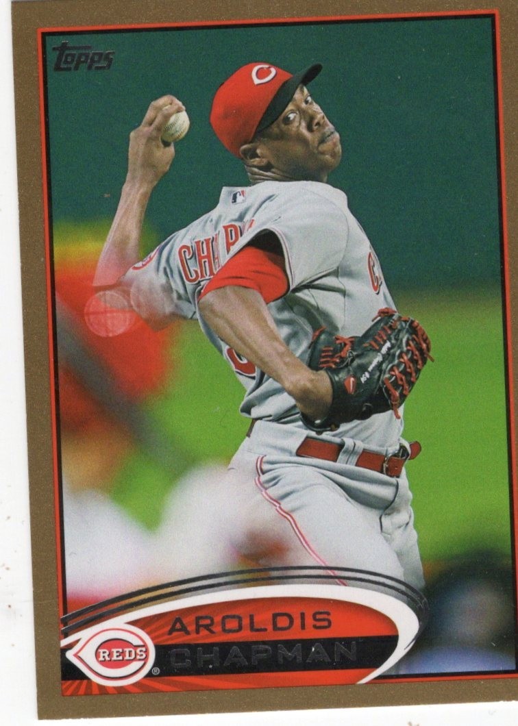 Aroldis Chapman Reds 2012 Topps Gold #265 /2021 Bx14c