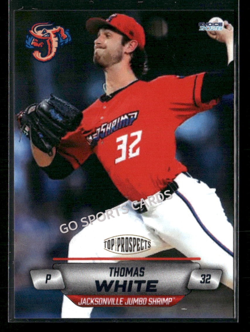 2026 AAA Top Prospects Jacksonville Jumbo Shrimp Thomas White RC Rookie Marlins