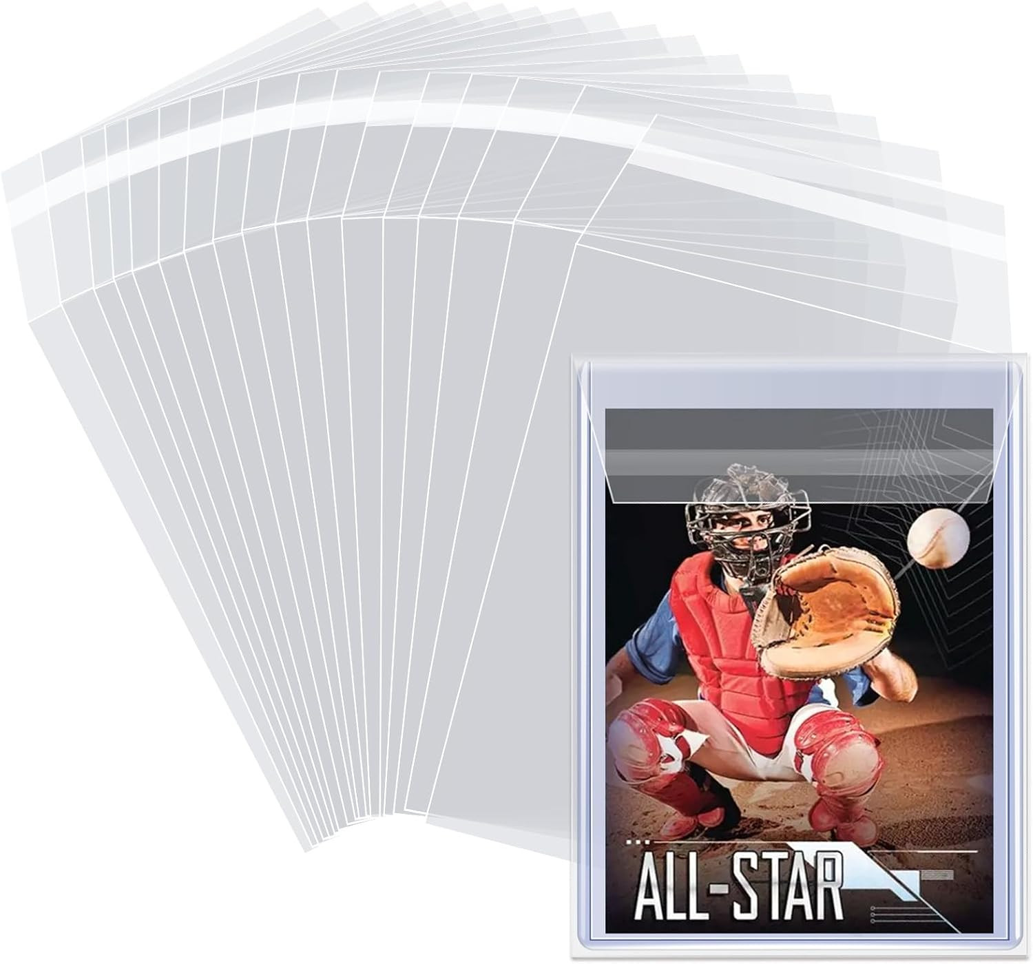 Top Loader Sleeves 100 Pack, Penny Sleeves for Top Loaders Trading Card Ultra Pr