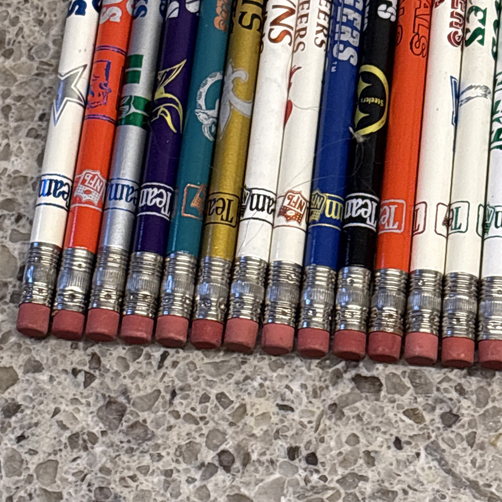 1980s NFL Team Logo Pencils – Complete Set – 28 Unused Pencils – New Old Stock