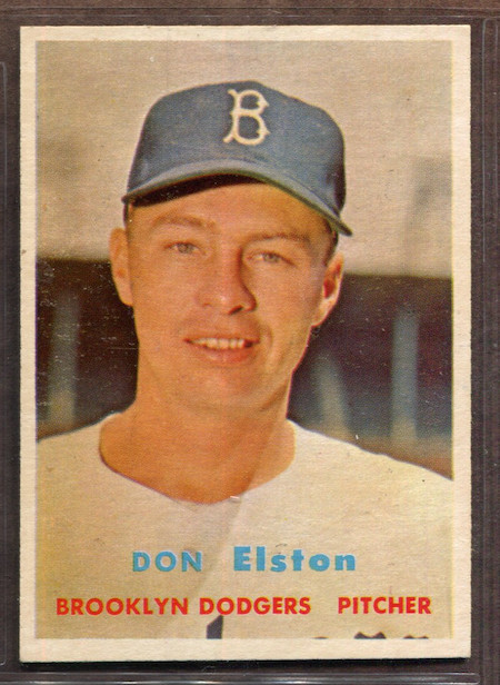 1957 Topps Set-Break #376 Don Elston NM-MT OR BETTER *JAYSACE*