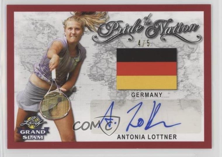 2018 Leaf Grand Slam Pride of the Nation Red 4/5 Antonia Lottner Auto 02v3