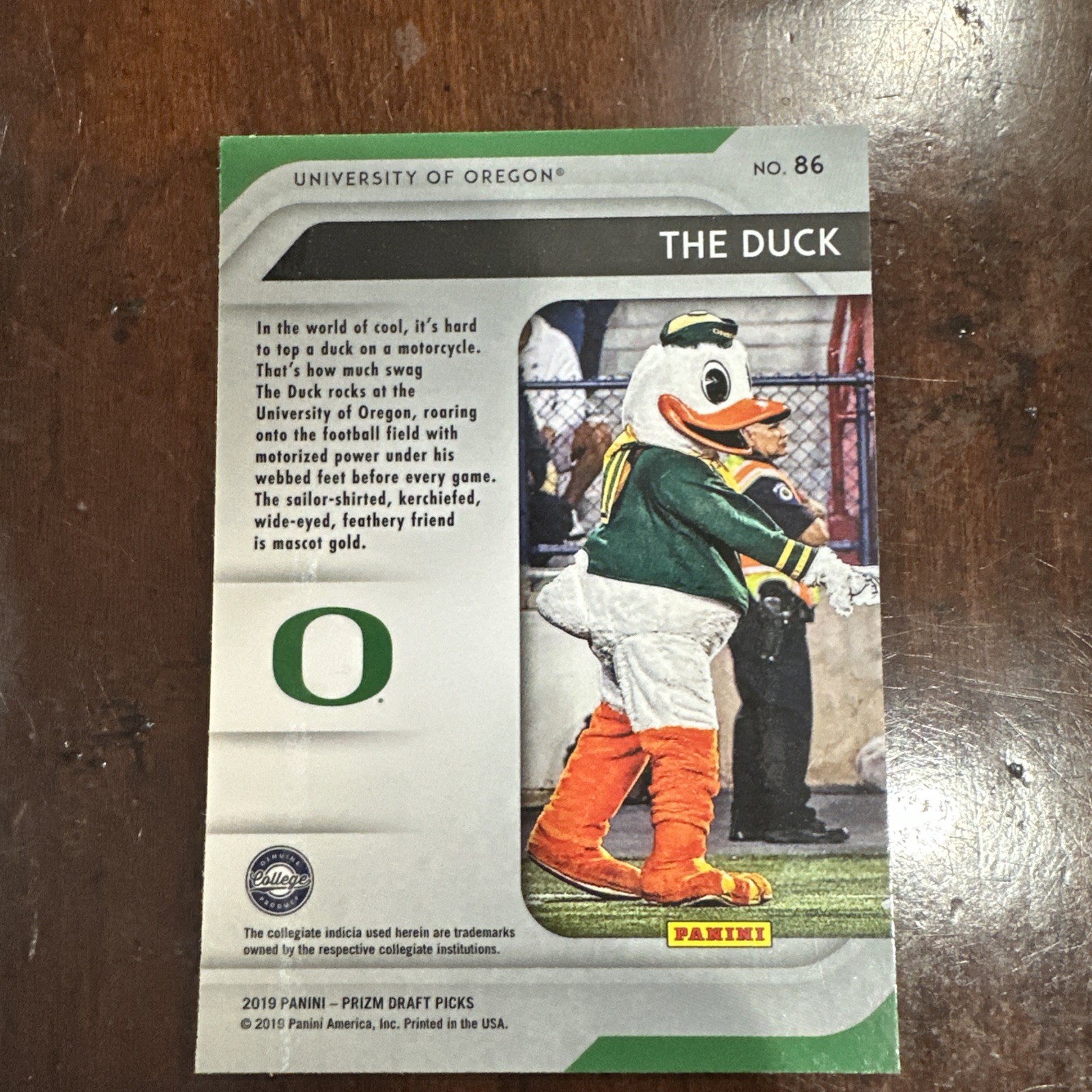 2019 Panini Prizm Draft – Mascots Oregon Ducks #86