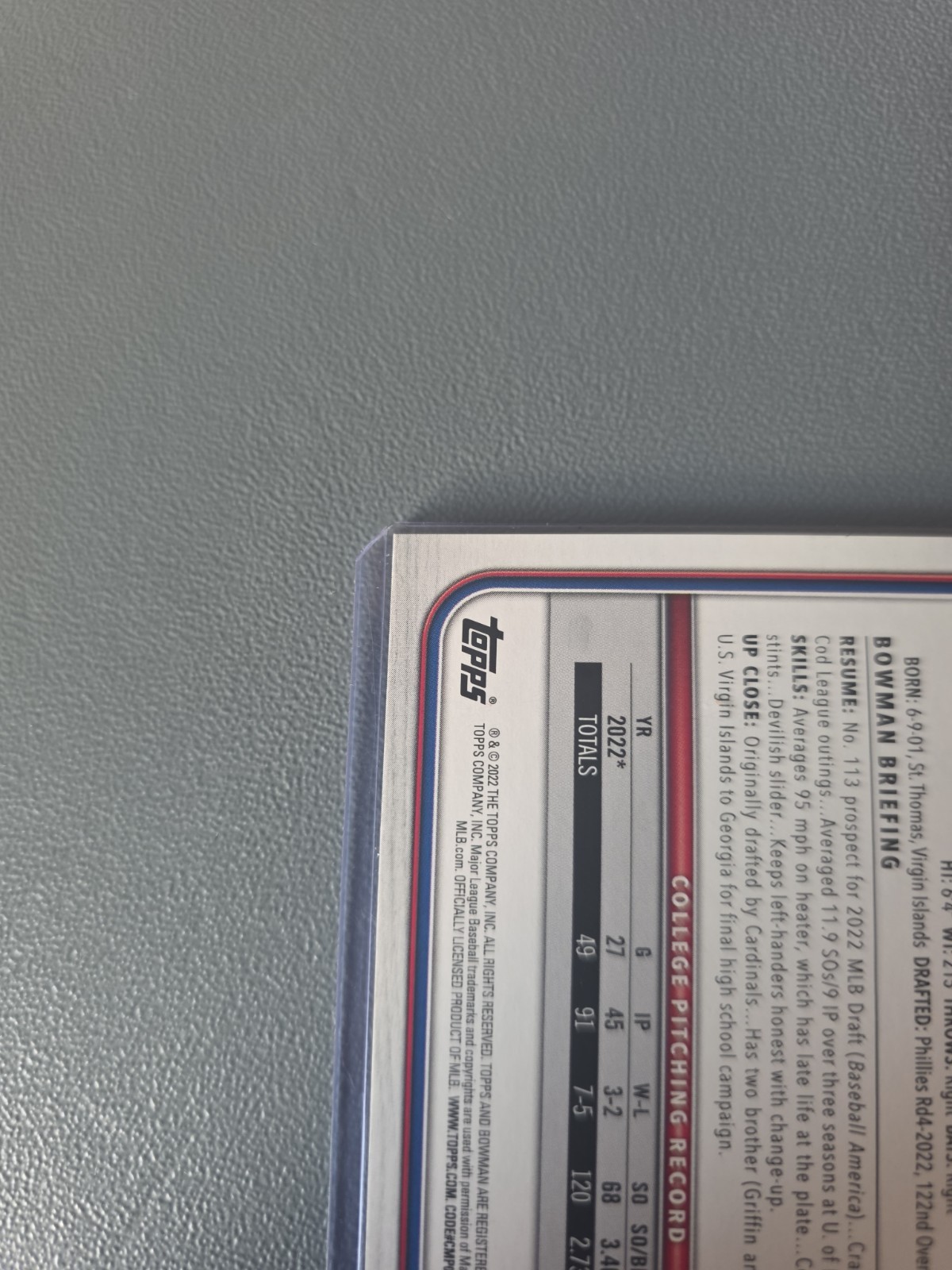 2022 Bowman Draft 1st Edition – Alex McFarlane #BD-117 Orange Foil /25 (RC)