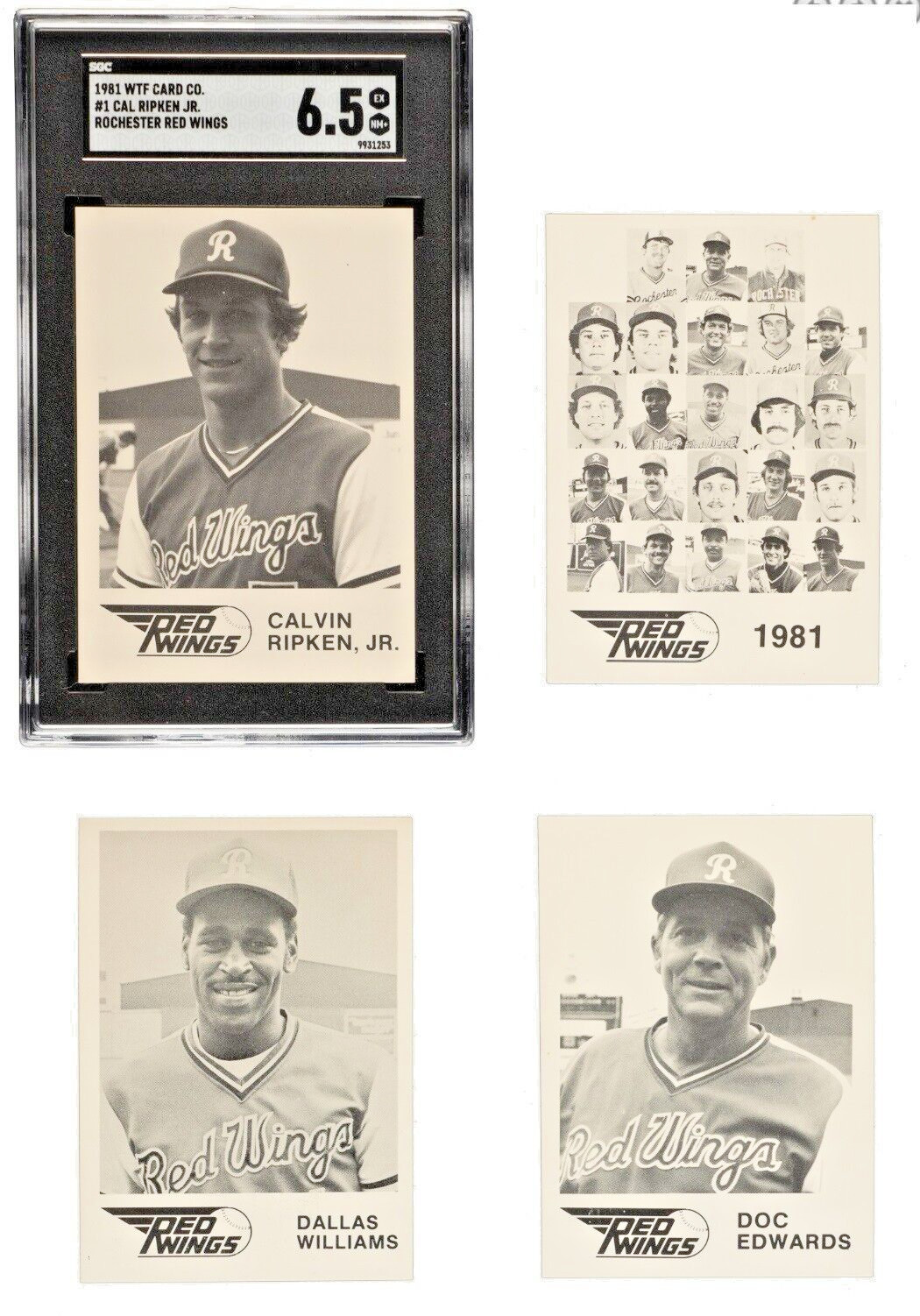 1981 WTF Rochester Red Wings Full Set of 25 Cal Ripken Pre Rookie SGC 6.5 EX-NM+