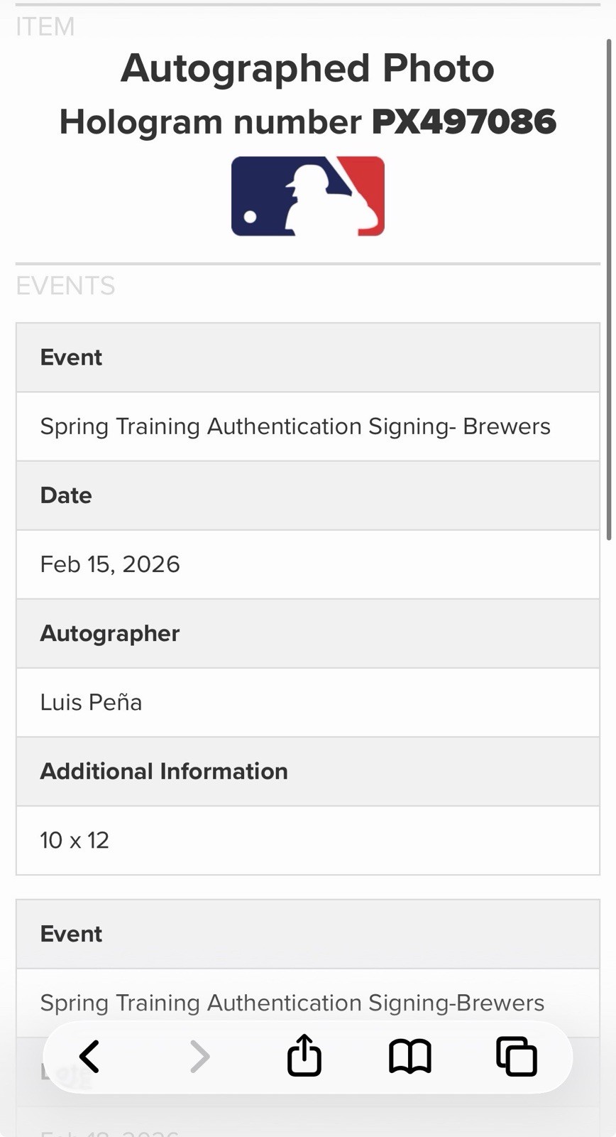 Jesus Made Luis Pena Auto Baseball America Cover Print Brewers MLB Authentic