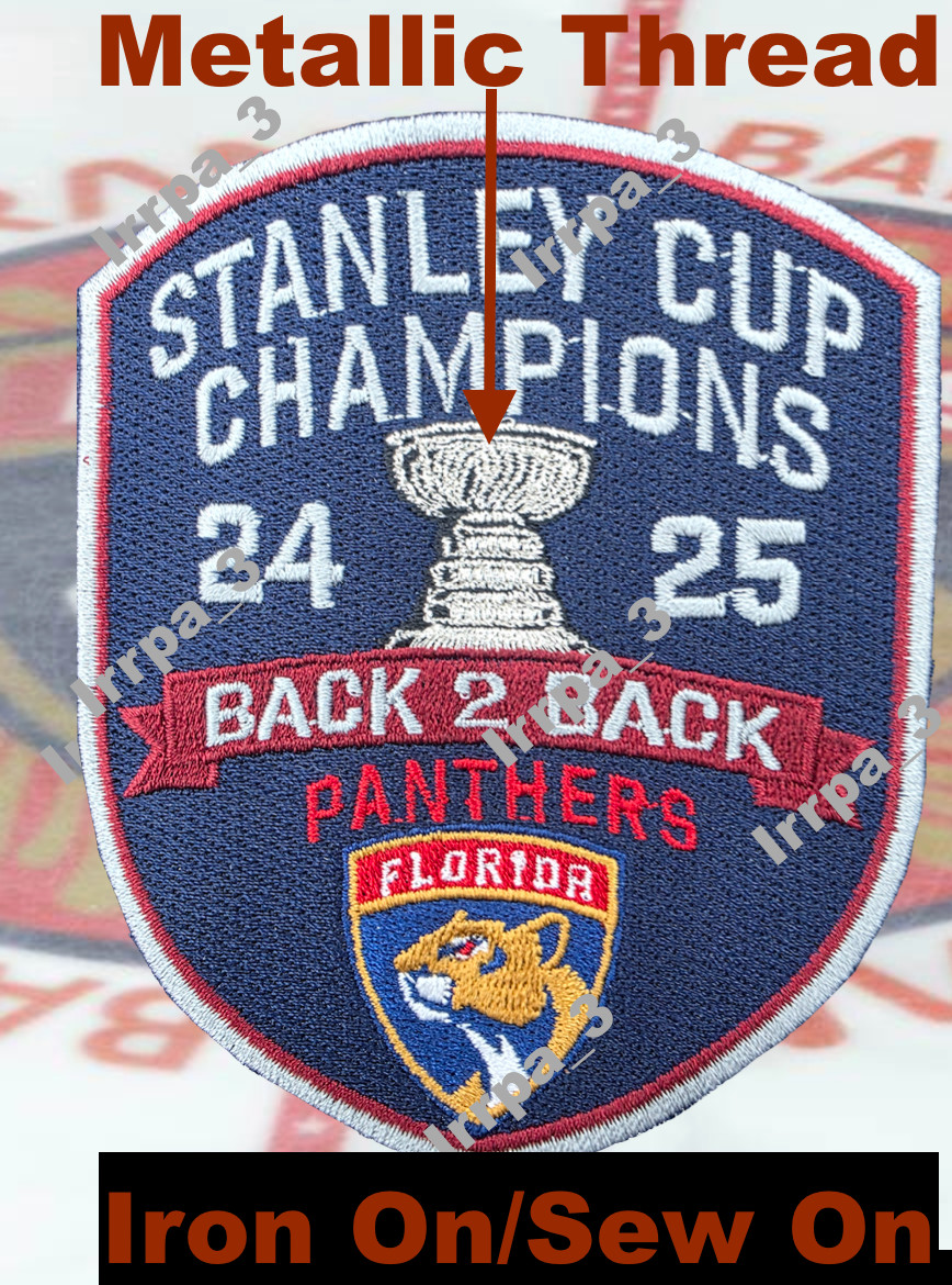 2025 Stanley Cup Finals Patch Florida Panthers Champions Hockey Jersey Patch
