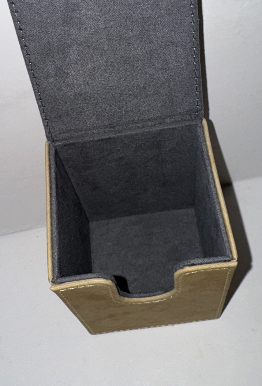 150+ Premium Deck Box for MTG PTCG Large Capacity with 2 Dividers Fits 150+ Gold