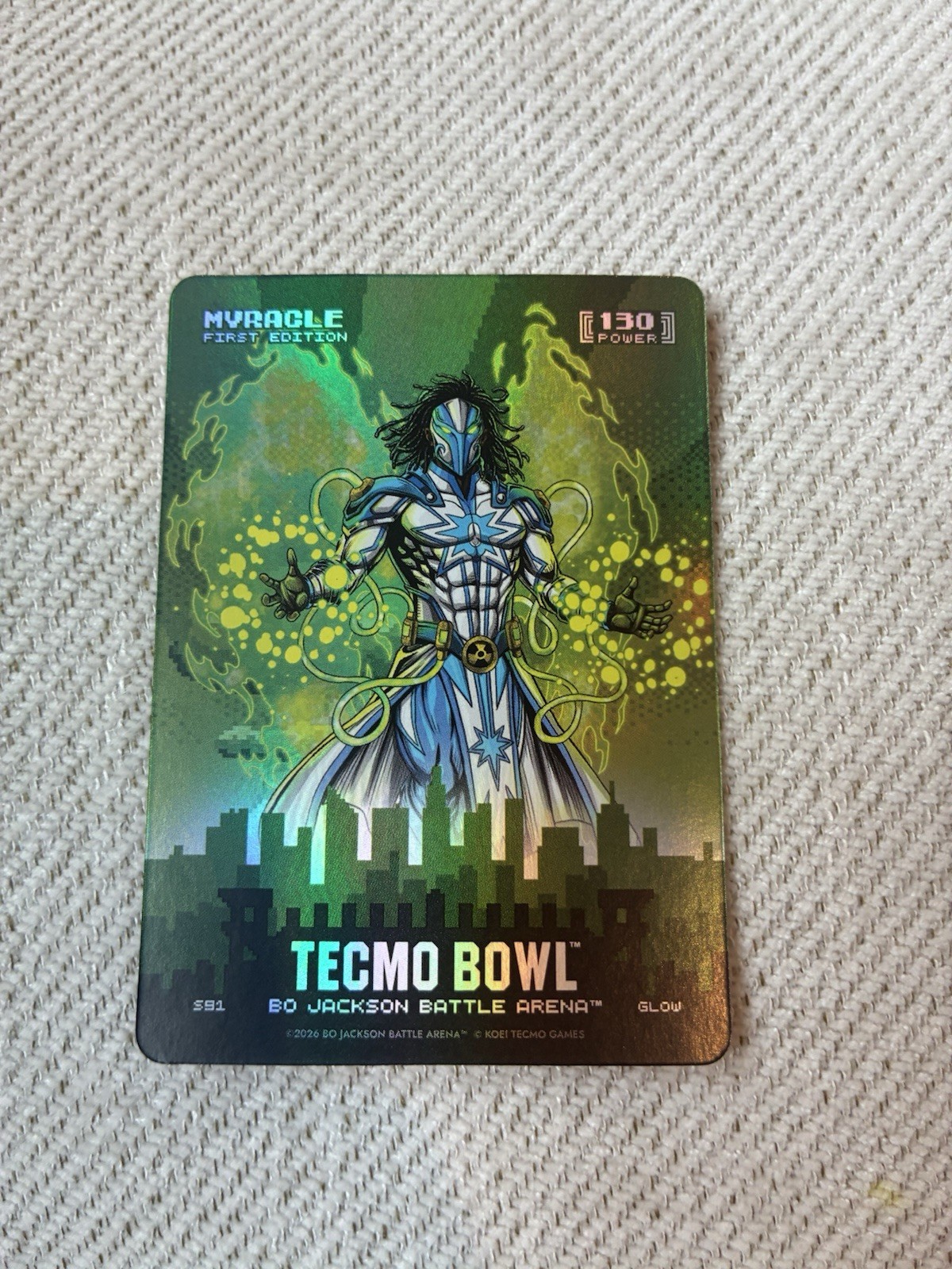 BO JACKSON BATTLE ARENA TECMO BOWL BOOM Skyline Battlefoil Glow Myracle 125