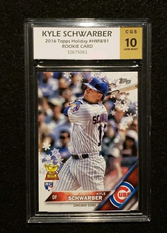 *KYLE SCHWARBER* 2016 Topps Holiday #HMW81 *CGS 10* RC Rookie Card