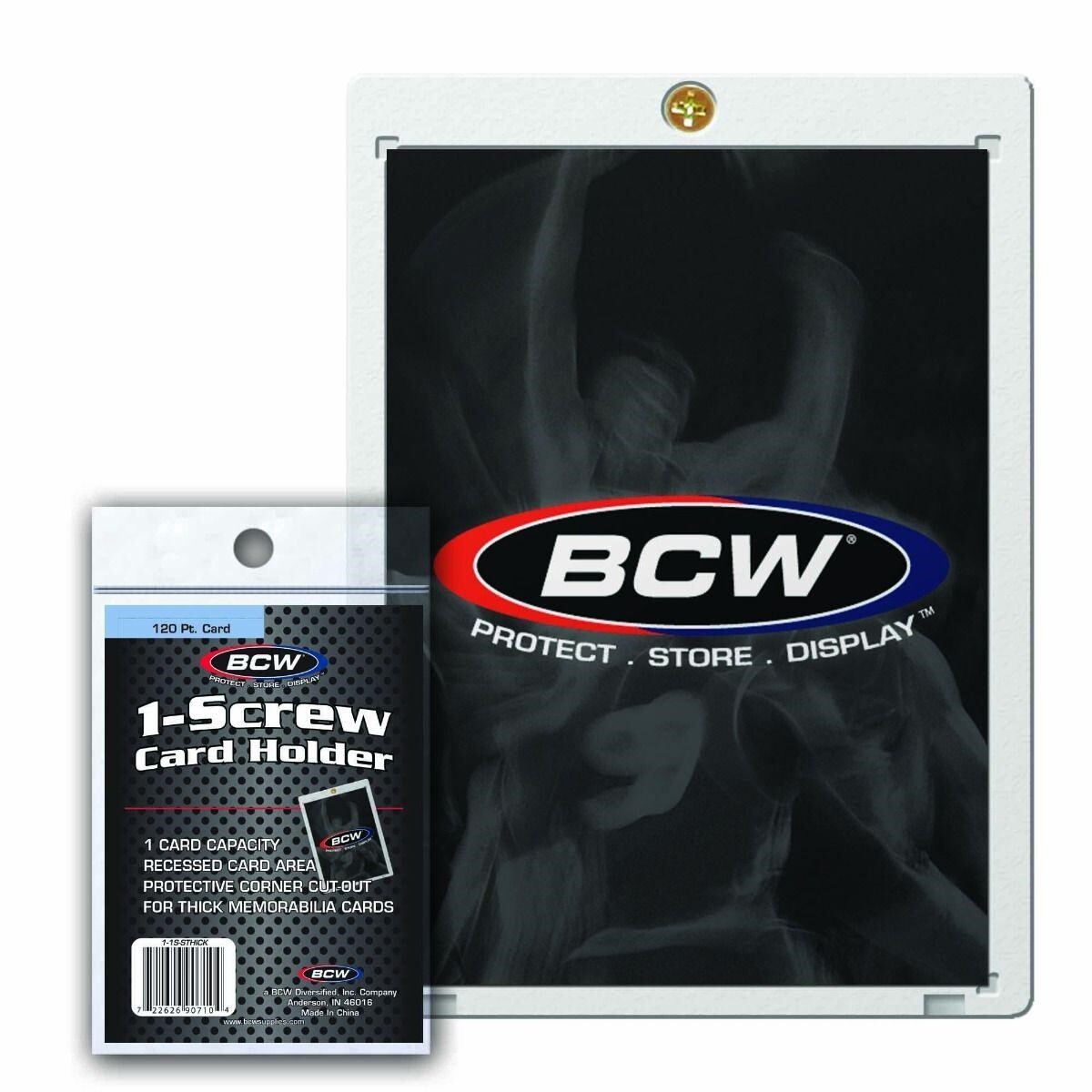 Case of 160 BCW 1 Screw 120pt Extra THICK Jersey Memorabilia Card Display Holder