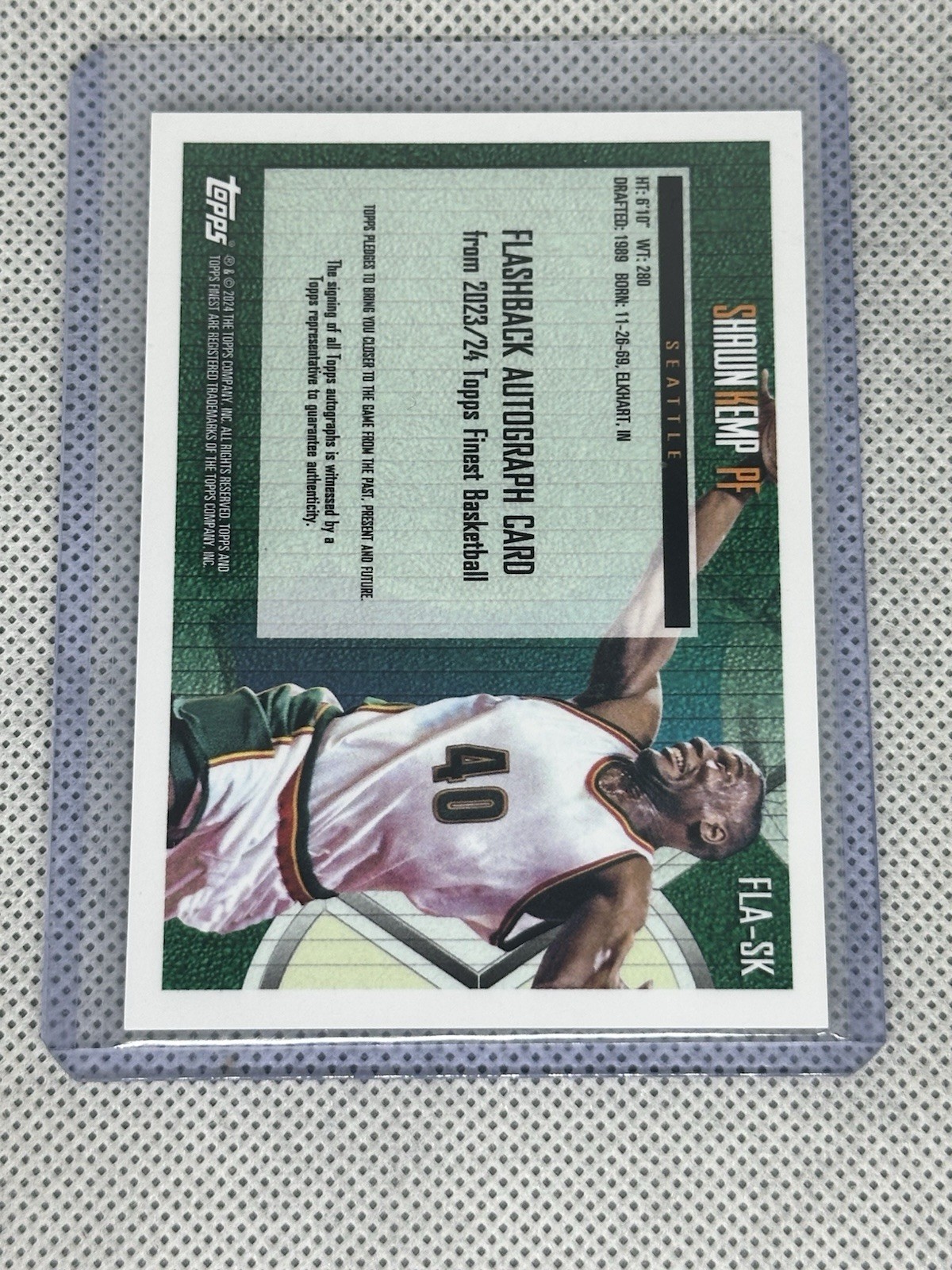 2023 Topps Finest Shawn Kemp Flashback Auto Blue #/99