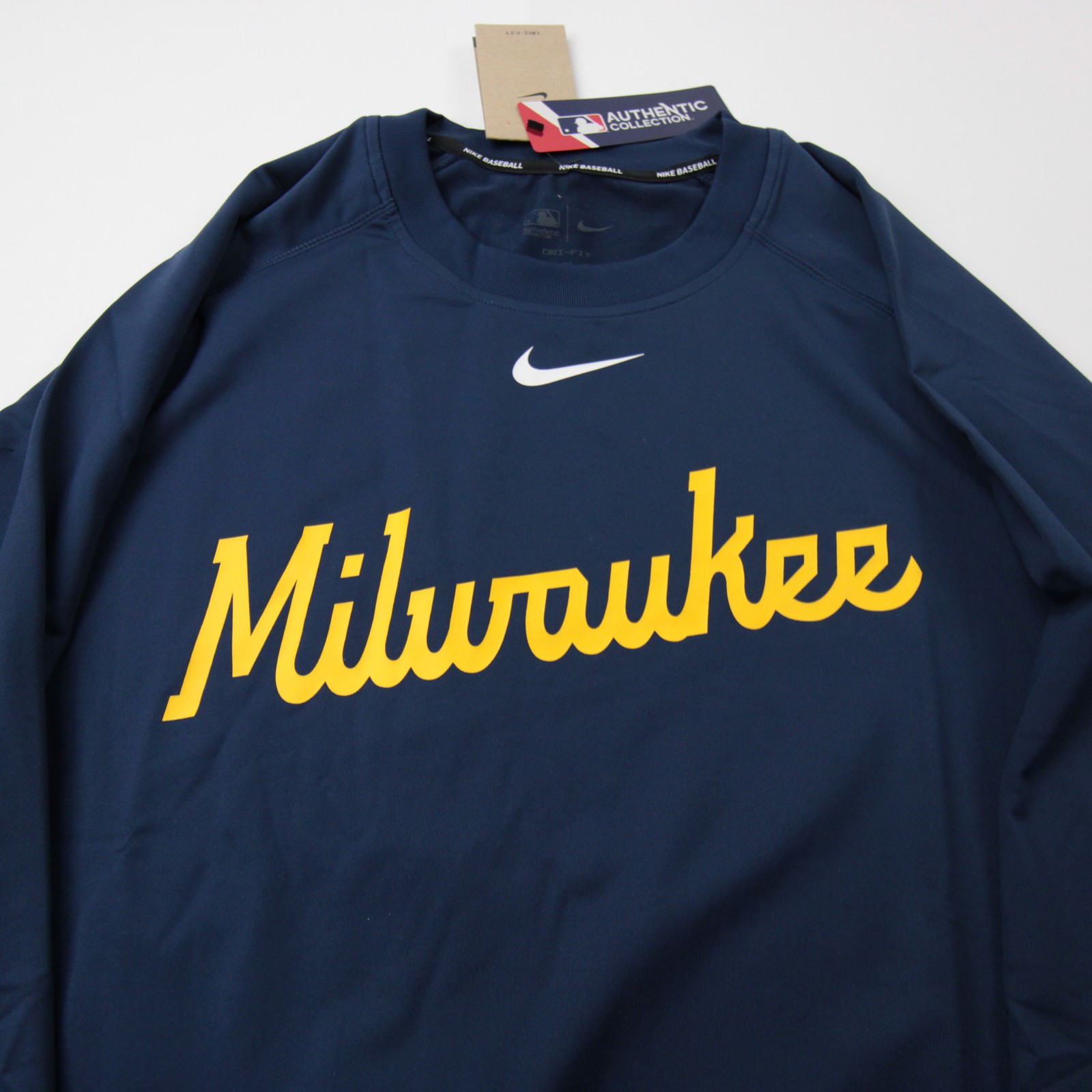 Milwaukee Brewers Nike MLB Authentic Long Sleeve Shirt Men’s New with Tags XXL
