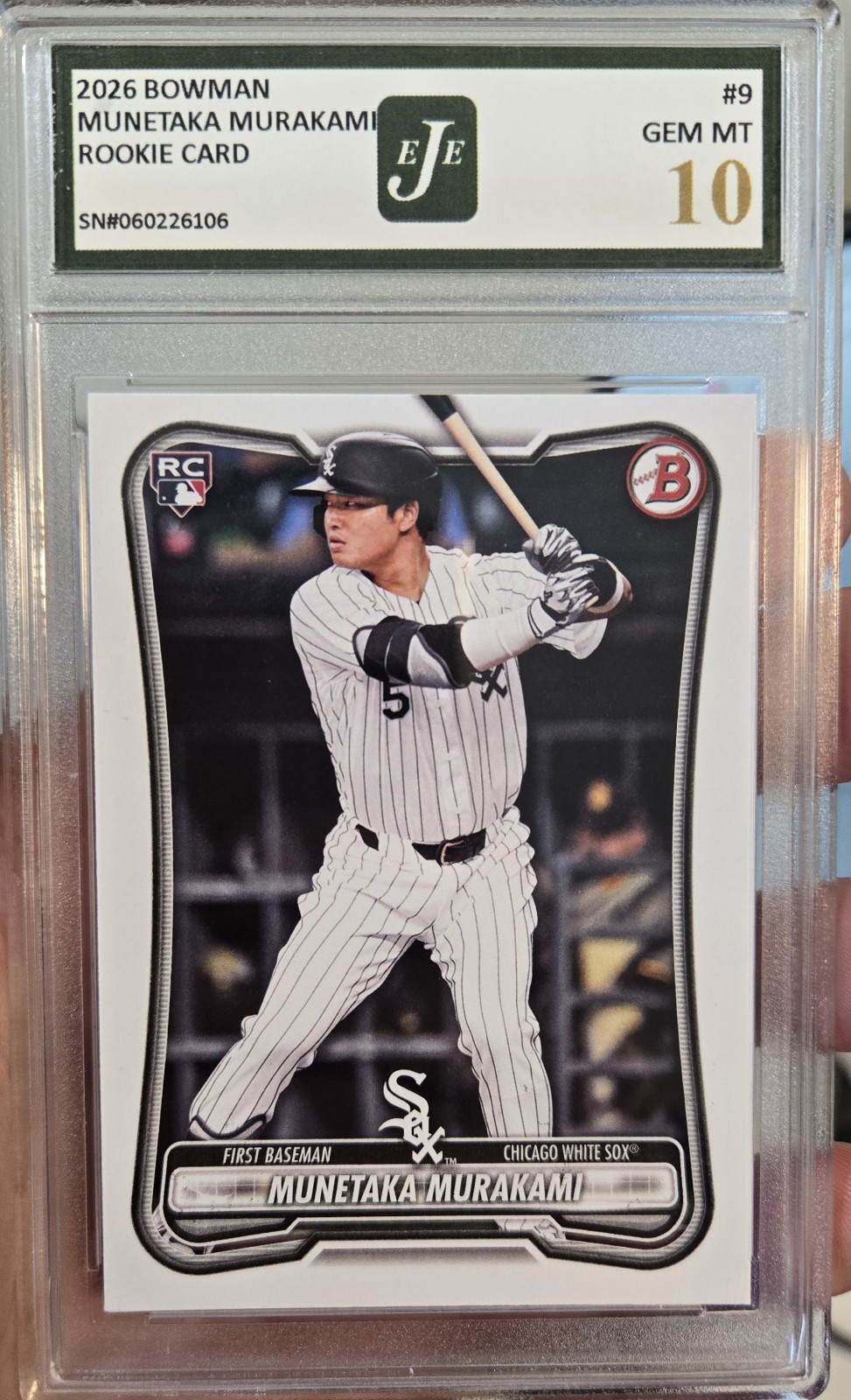 Munetaka Murakami 2026 Bowman MLB Rookie Card RC White Sox 1st Graded 10 EJE 💎