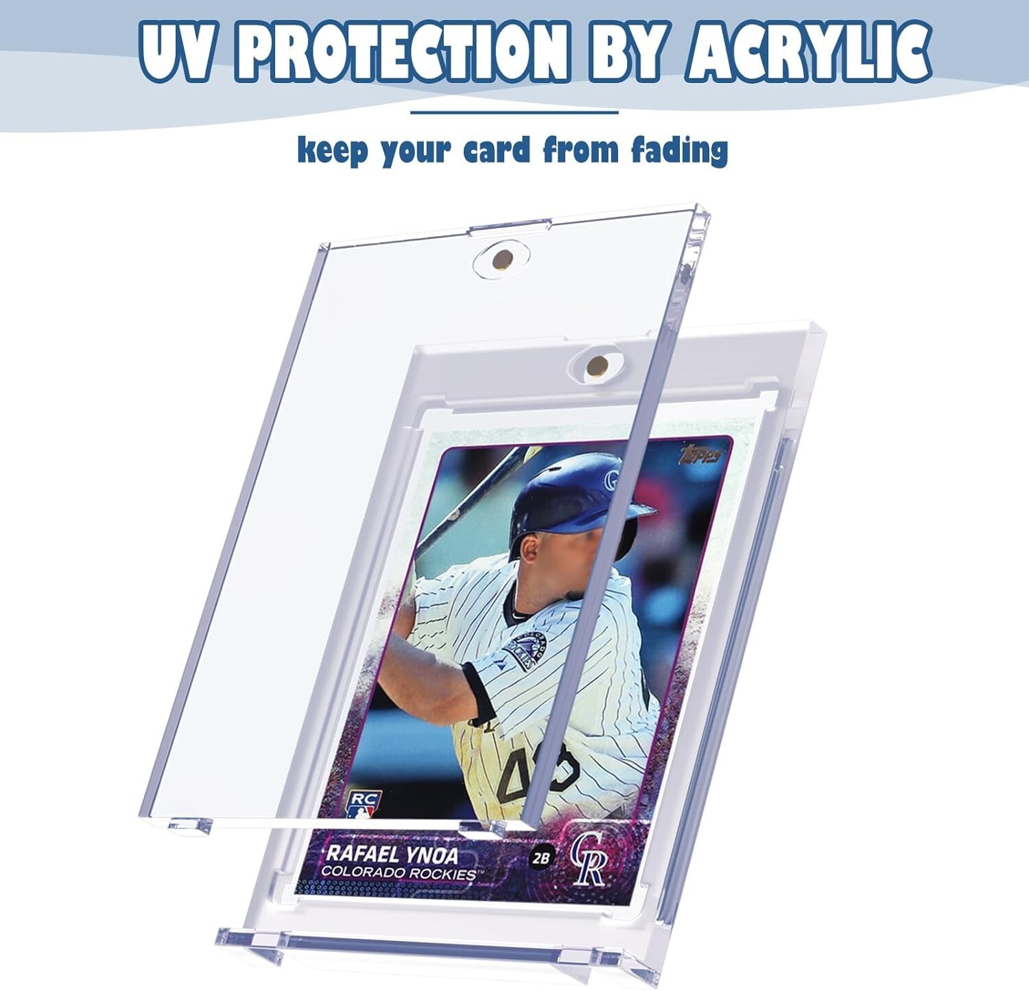 4Pcs Magnetic Card Holders For Trading Card 35Pt Hard Baseball Protector W Stand