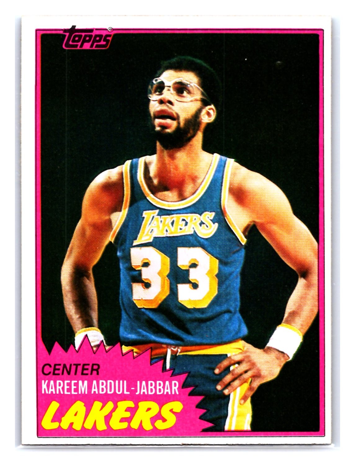 Kareem Abdul-Jabbar 1981-82 Topps #20 Los Angeles Lakers