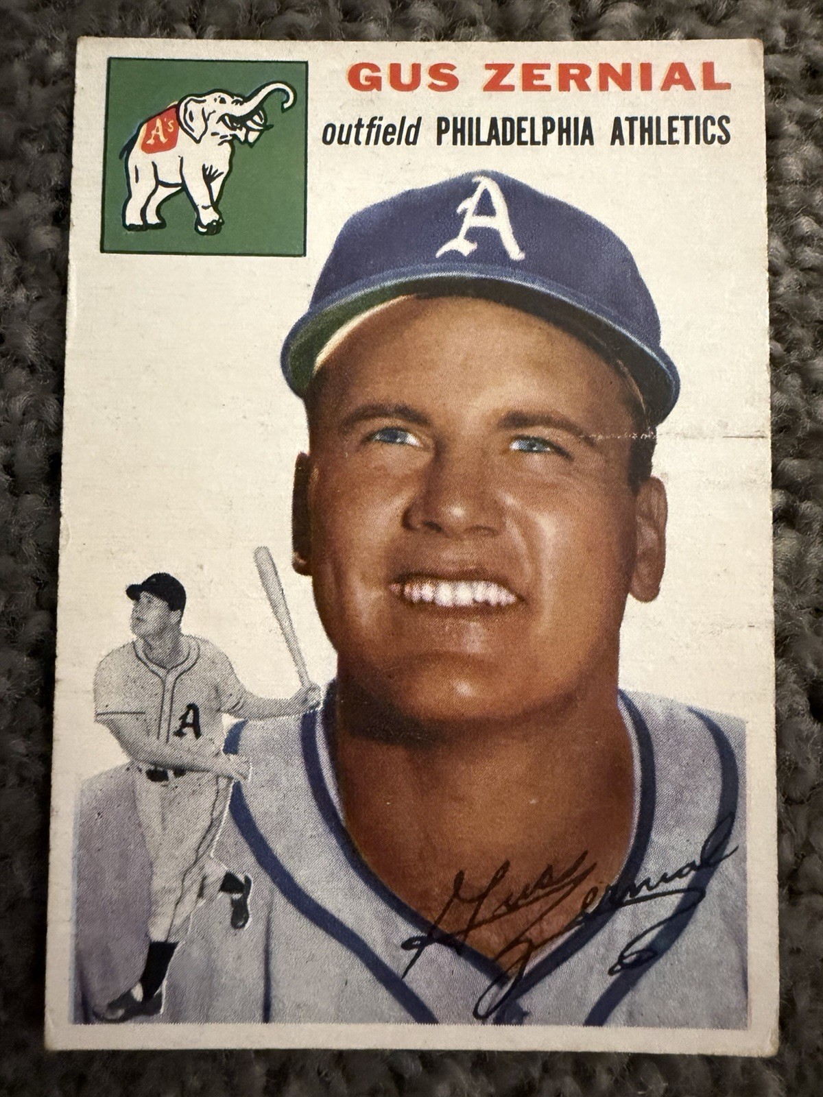 1954 Topps Baseball Card #2 Gus Zernial See Pics For Condition Crease