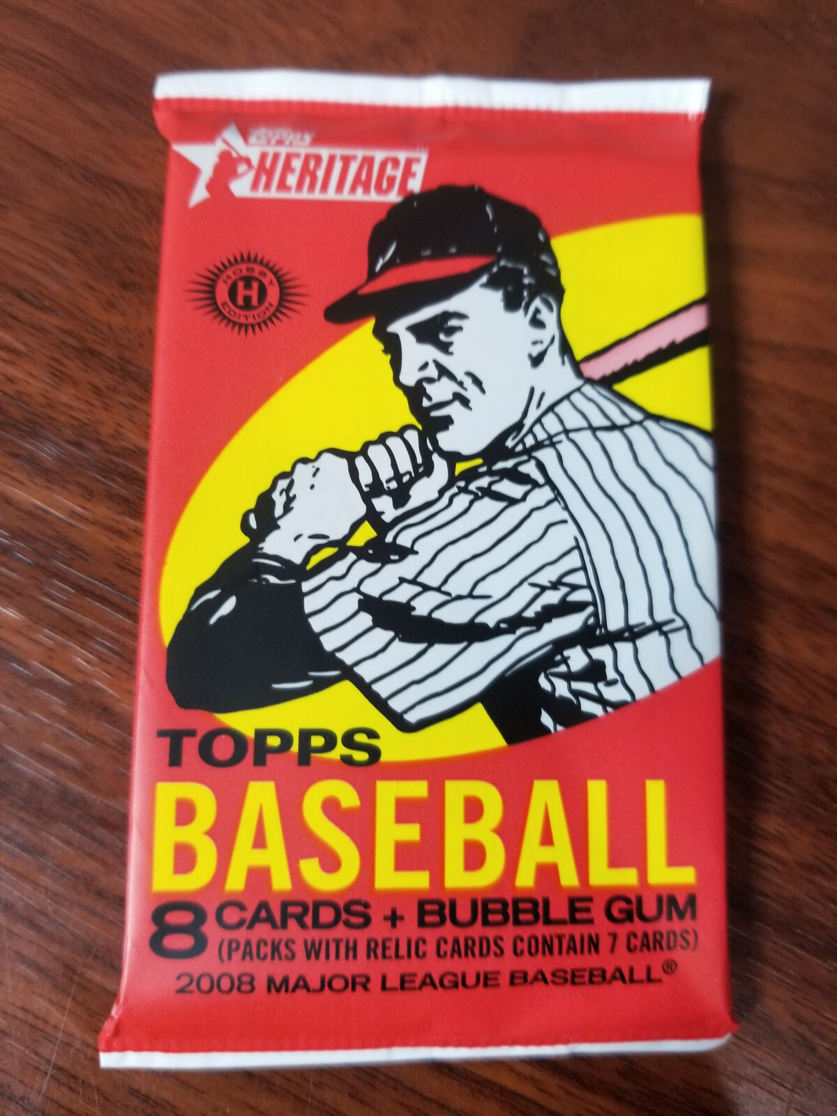 2008 Topps Heritage MLB Baseball 8 card pack and bubble gum SEE checklist inside