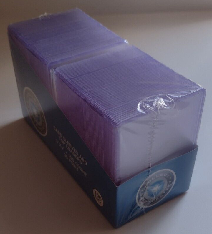 (100) CSP Rigid Top Load Protector w/100 sleeves 12 mil 35Pt New NIP 3×4