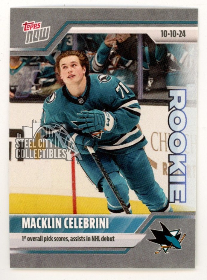 Macklin Celebrini 2024-25 Topps Now Debut Rookie Sticker #6