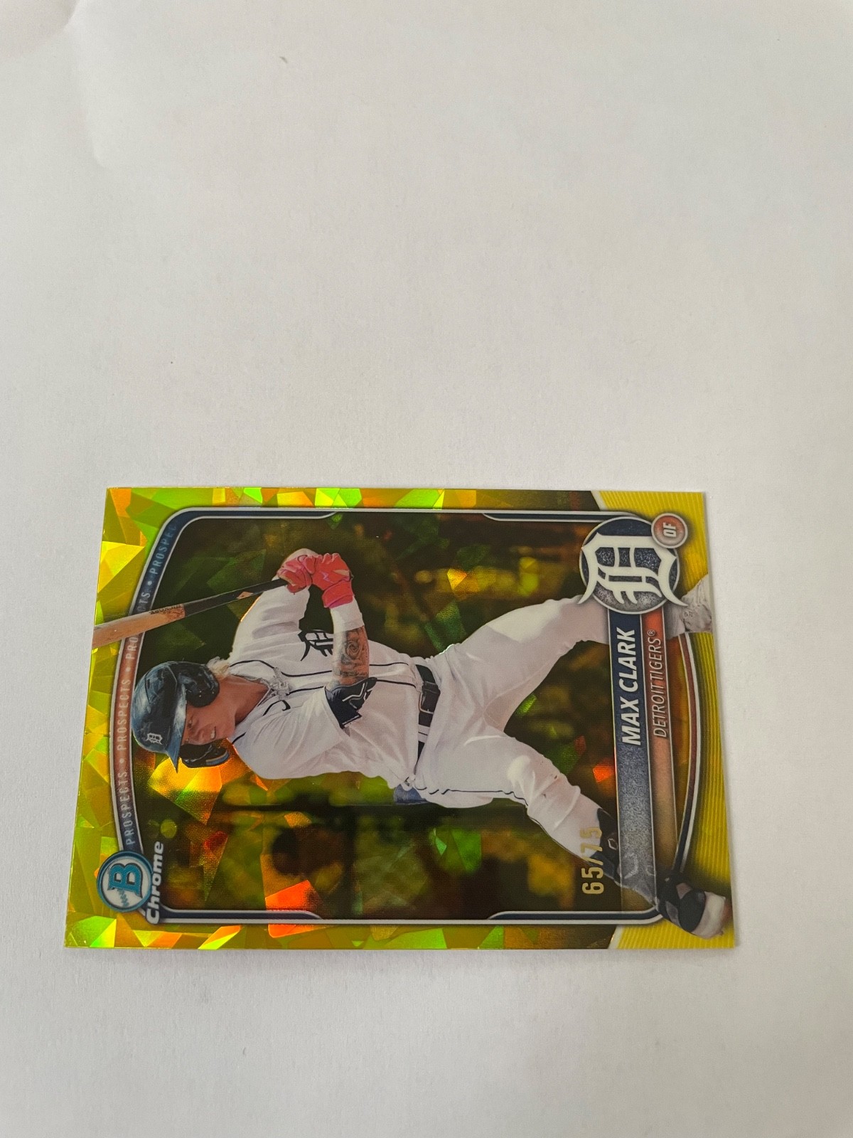 2025 Bowman Draft #BDC-48 Max Clark Sapphire Yellow /75