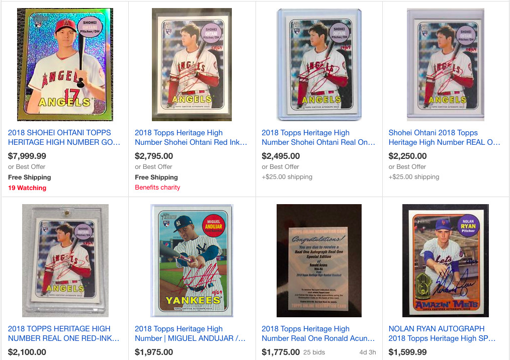 2x 2018 Topps Heritage High Number HOBBY Pack Look4 Acuna Ohtani Soto RC AUTO