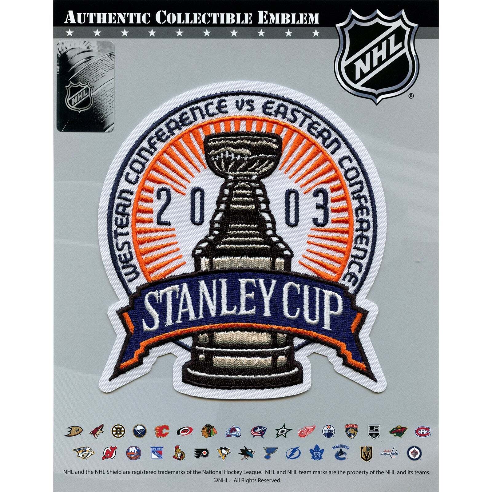 2003 NHL Stanley Cup Finals Jersey Patch New Jersey Devils Anaheim Mighty Ducks