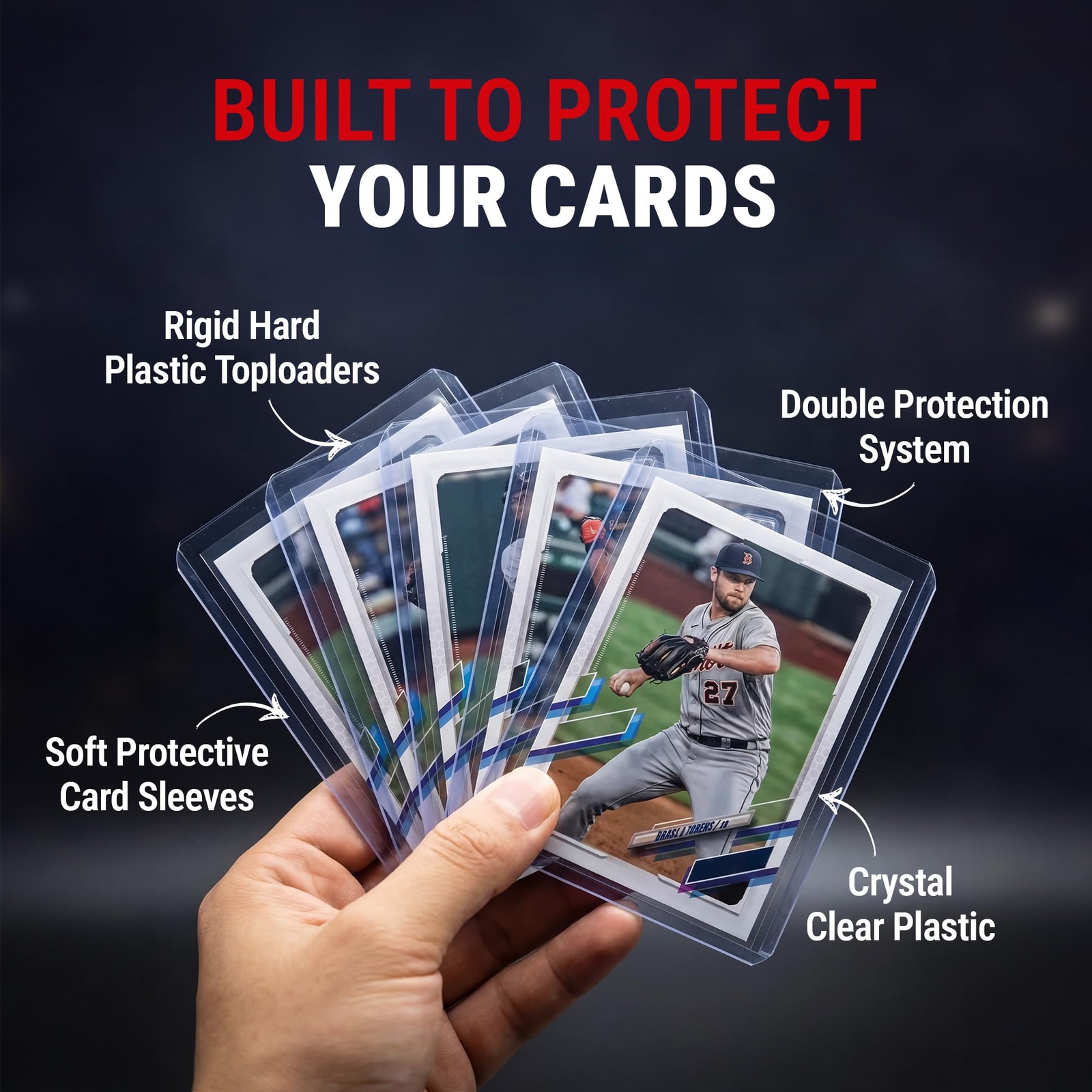 Ultra PRO 3 x 4 Clear Regular Toploaders for Cards with Card Sleeves Bundle
