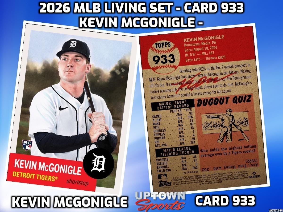 Kevin McGonigle – 2026 MLB Living Set – Card 933 -PRESALE