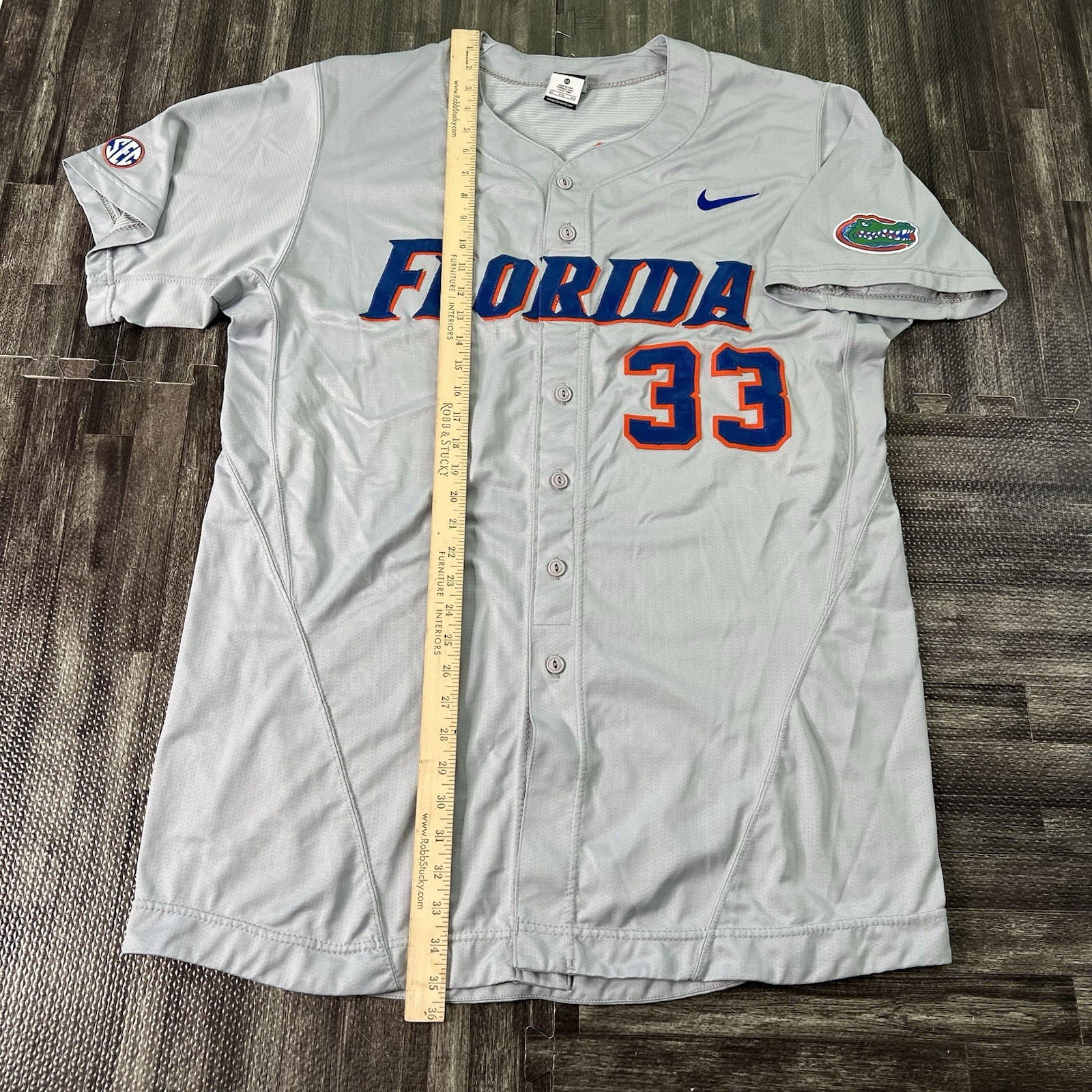 Florida Gators Nike Game Issue/Used Baseball Jersey #33 Rare SEC Mens Sz 50